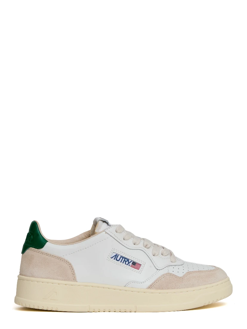 Sneakers Medalist Low In Pelle Bianca, Amazon E Suede Beige