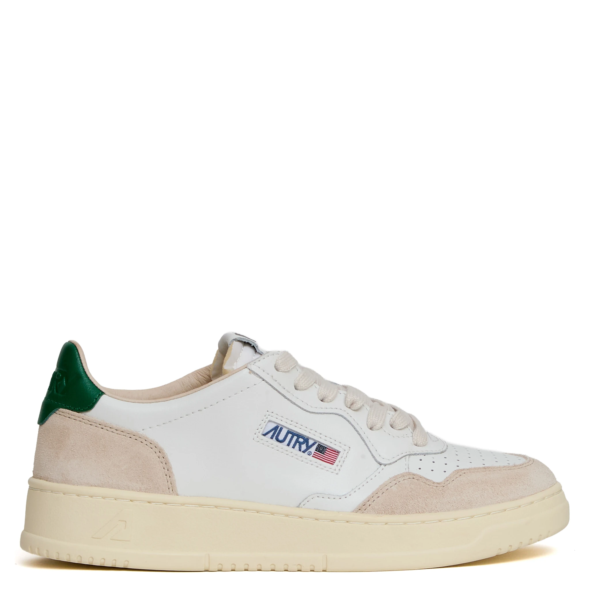 Sneakers Medalist Low In Pelle Bianca, Amazon E Suede Beige