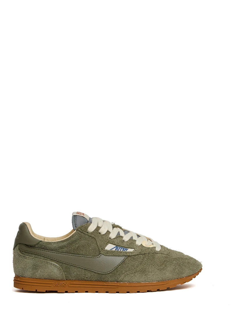 Sneakers Windspin Low In Suede, Pelle Moss