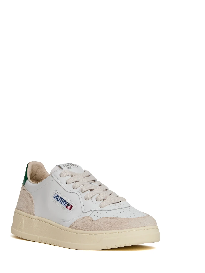 Sneakers Medalist Low In Pelle Bianca, Amazon E Suede Beige