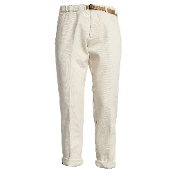 Pantaloni Lunghi In Denim Ecrù