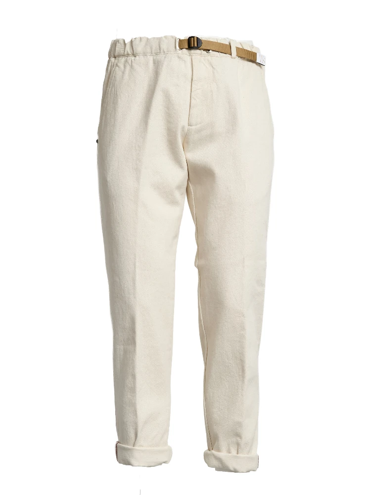 Pantaloni Lunghi In Denim Ecrù