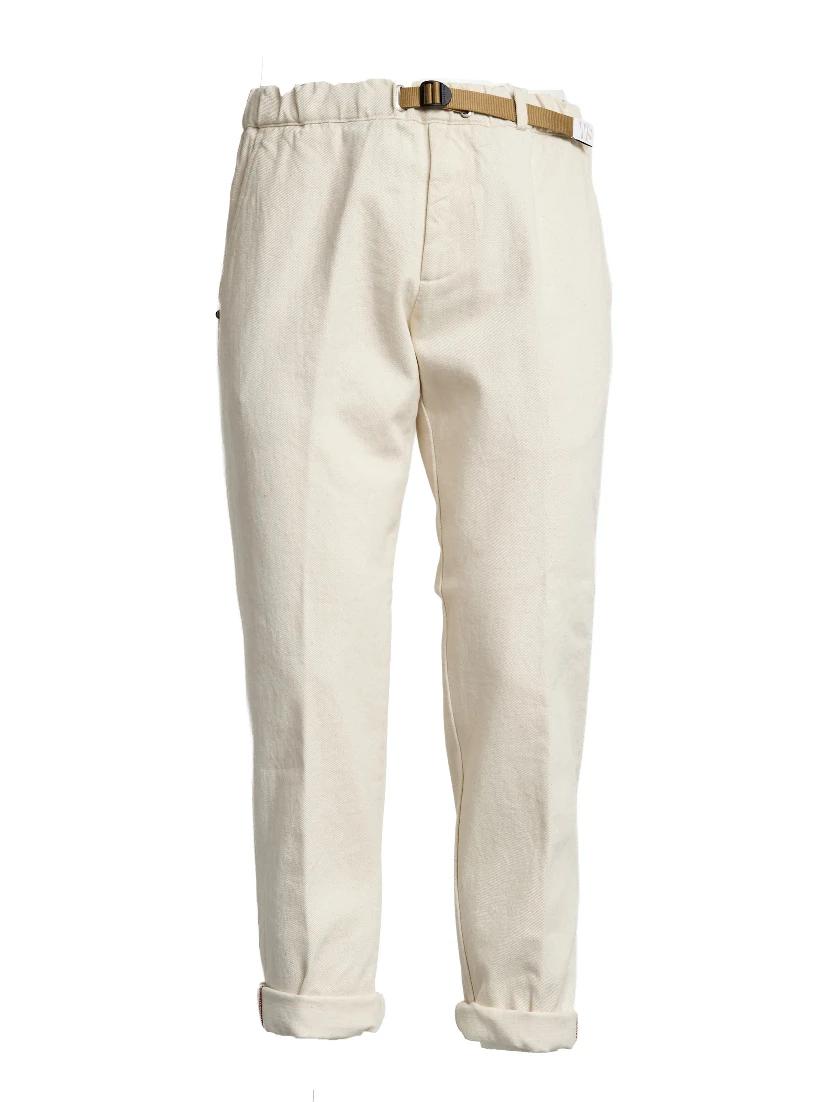 Pantaloni Lunghi In Denim Ecrù