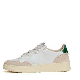Sneakers Medalist Low In Pelle Bianca, Amazon E Suede Beige