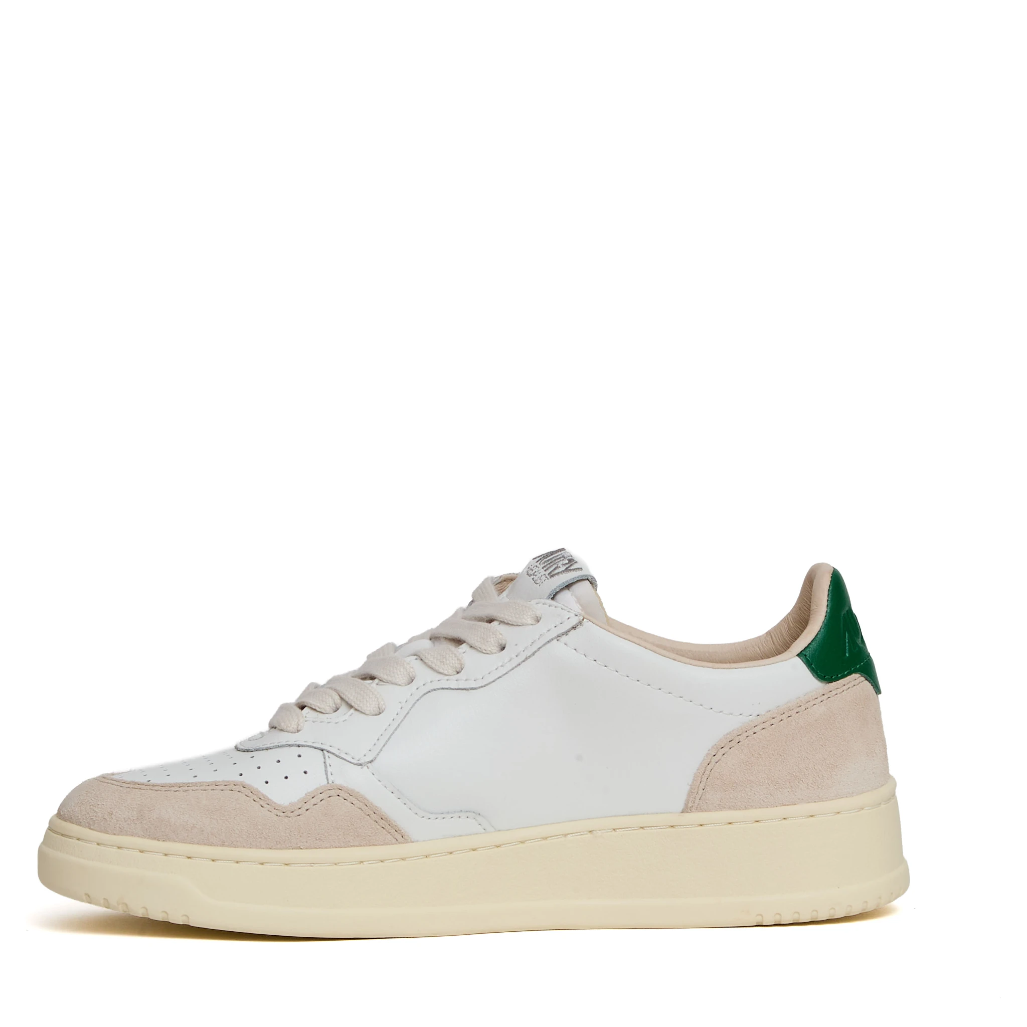 Sneakers Medalist Low In Pelle Bianca, Amazon E Suede Beige