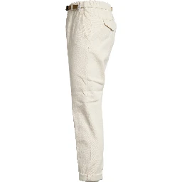 Pantaloni Lunghi In Denim Ecrù