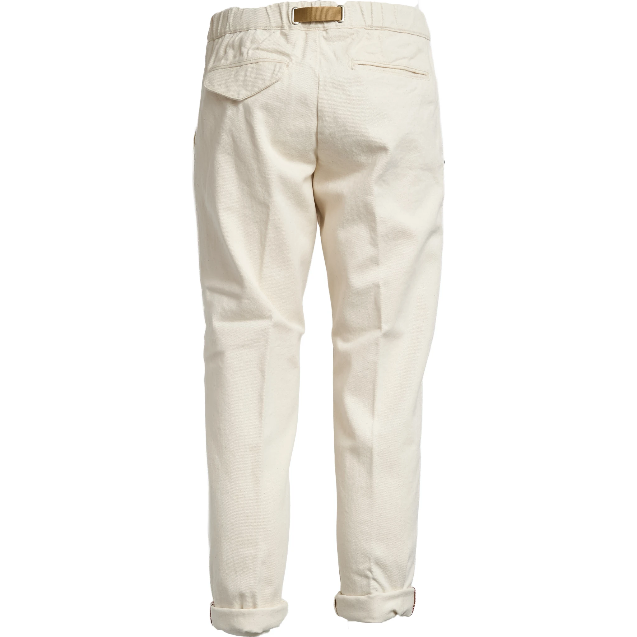 Pantaloni Lunghi In Denim Ecrù