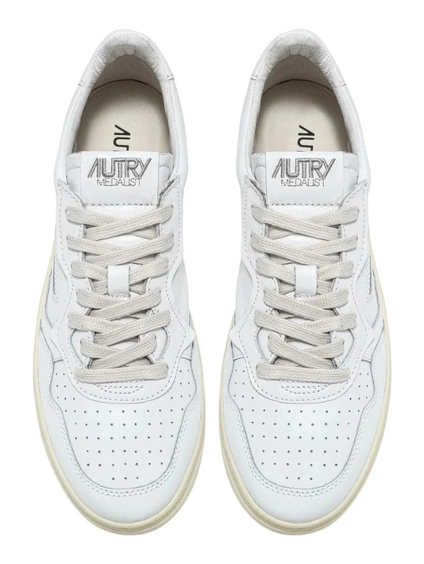 Sneakers Medalist Low In Pelle Bianca