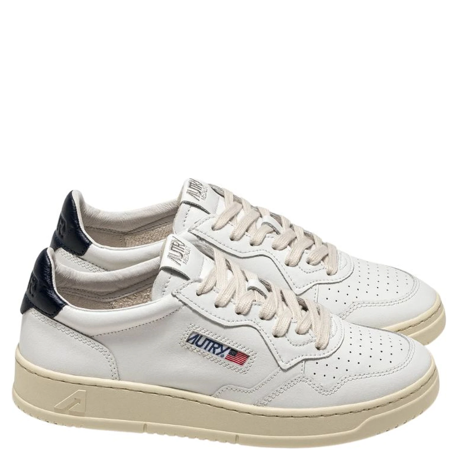 Sneakers Medalist Low In Pelle Bianca, Space