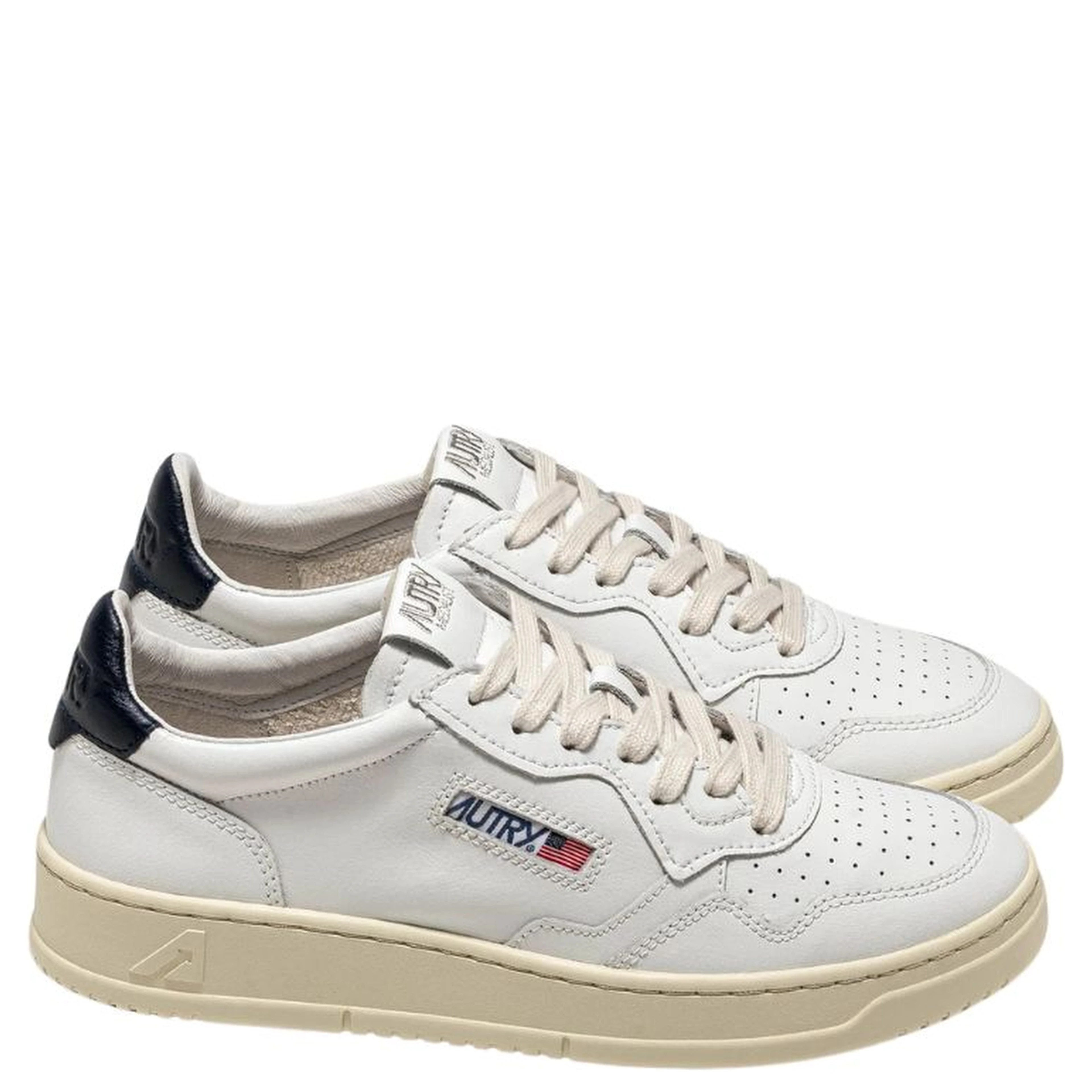 Sneakers Medalist Low In Pelle Bianca, Space