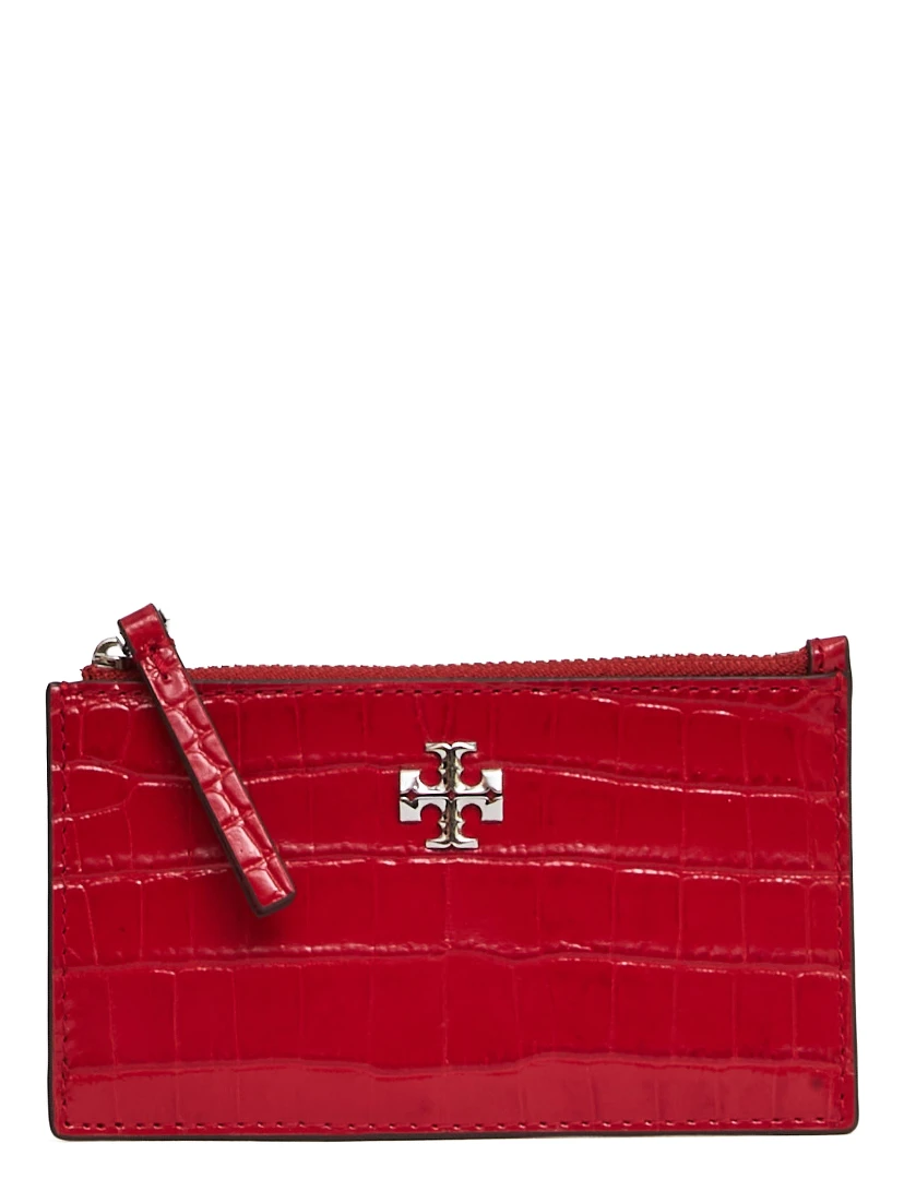 Portacarte Con Zip Kira Effetto Coccodrillo