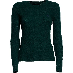 Maglia Girocollo A Trecce In Lana, Cashmere