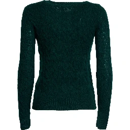 Maglia Girocollo A Trecce In Lana, Cashmere