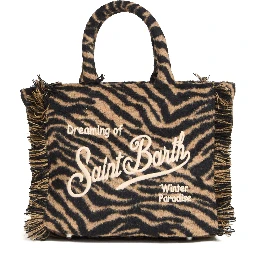 Borsa Vanity Mini In Feltro Zebrata