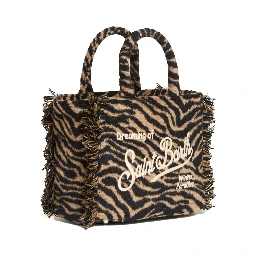 Borsa Vanity Mini In Feltro Zebrata