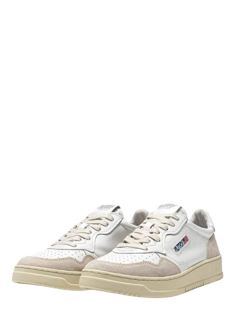 Sneakers Medalist Low In Pelle Bianca E Suede Beige alternative