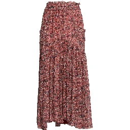 Gonna Lunga Besma In Crêpe Stampato