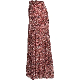 Gonna Lunga Besma In Crêpe Stampato