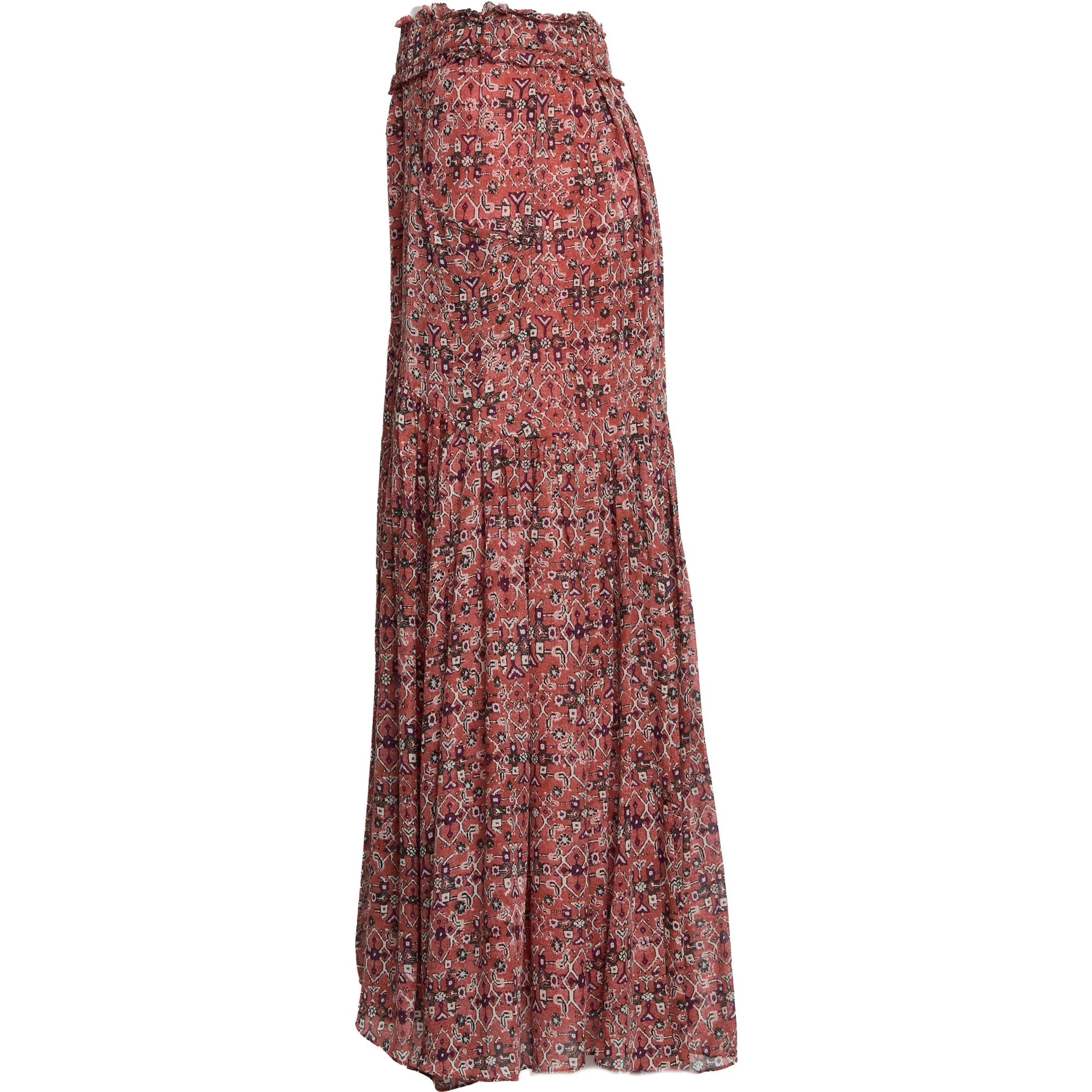 Gonna Lunga Besma In Crêpe Stampato