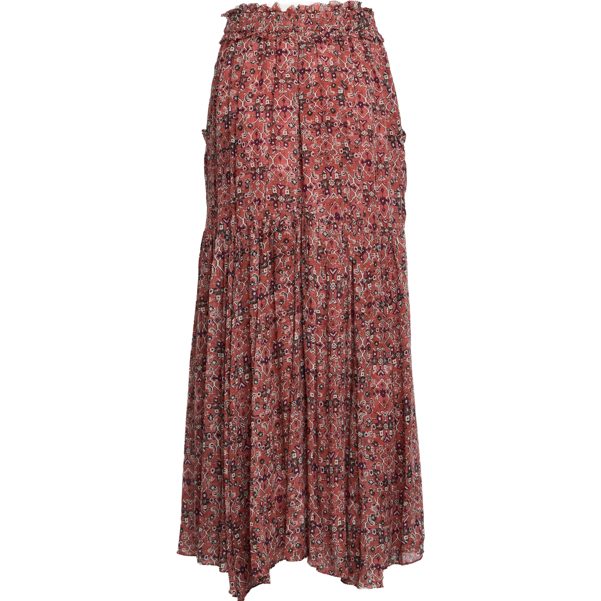 Gonna Lunga Besma In Crêpe Stampato