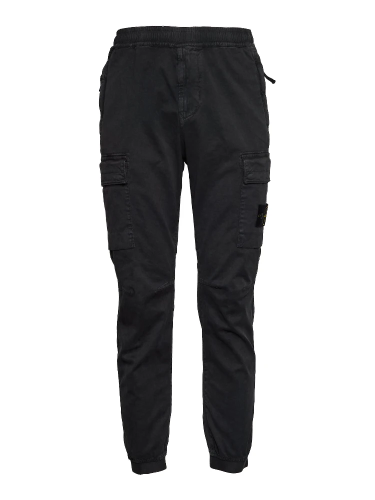 Pantaloni Stretch Organic Broken Twill Cotton 'Old' Effect