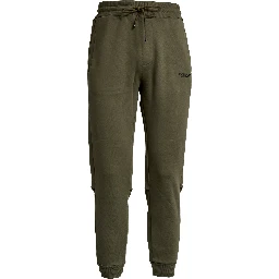 Pantaloni In Felpa Verde Oliva