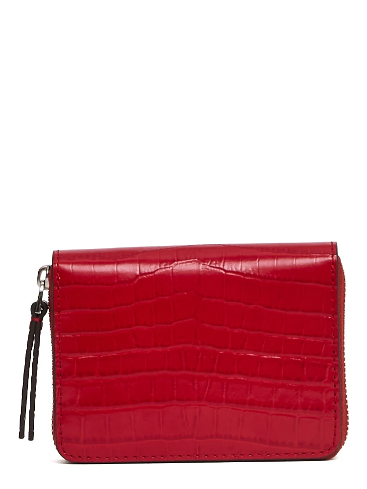 Portafoglio Piccolo Con Zip Kira Effetto Coccodrillo alternative