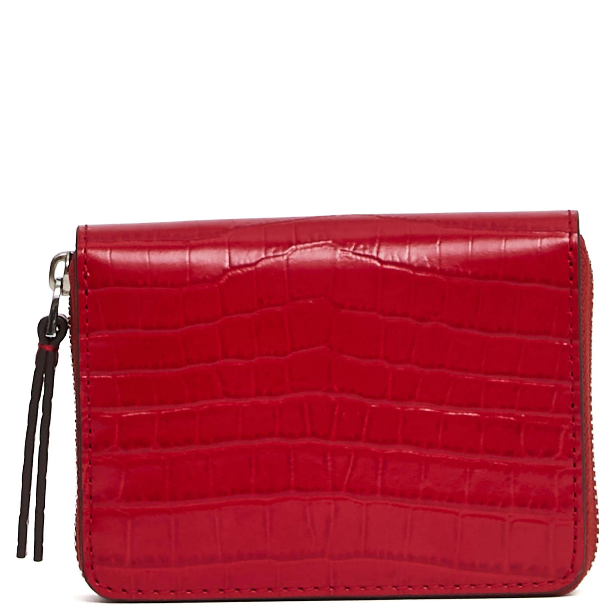 Portafoglio Piccolo Con Zip Kira Effetto Coccodrillo