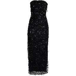 Abito Albertina A Tubino Midi Con Paillettes