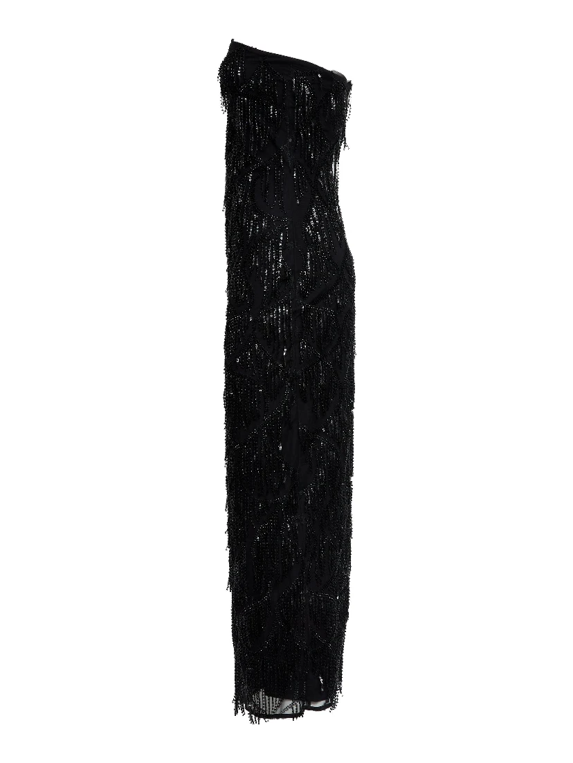 Abito Albertina A Tubino Midi Con Paillettes