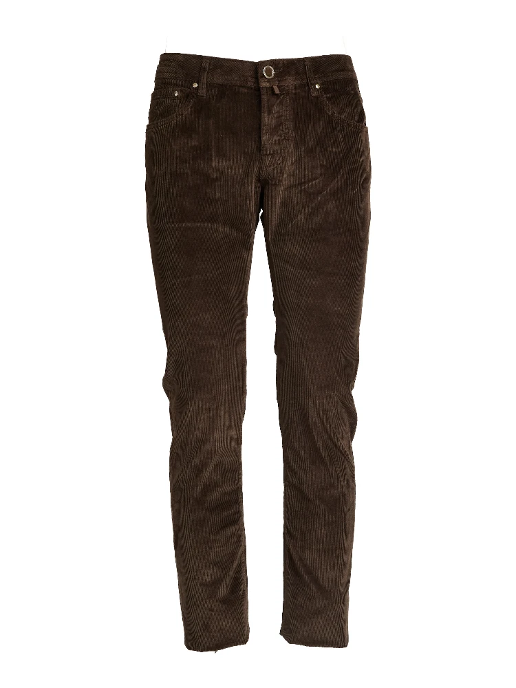 Pantaloni Nick Sim Fit Cinque Tasche In Velluto