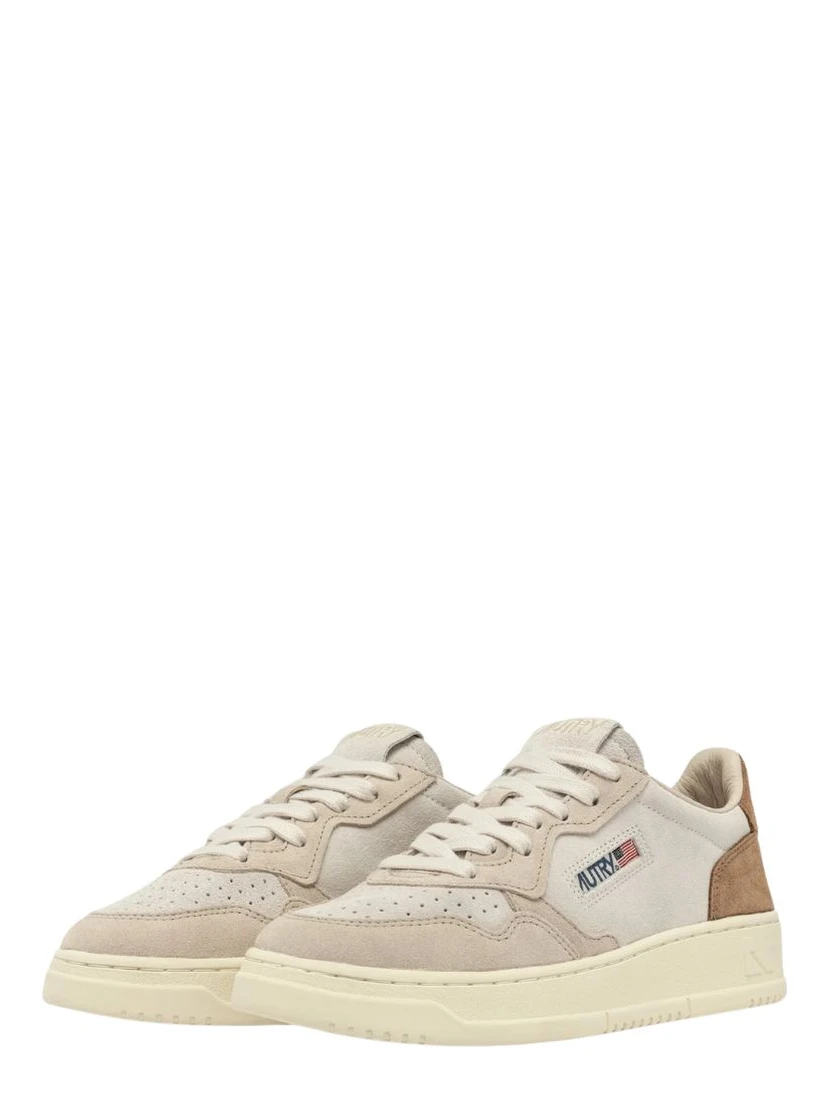 Sneakers Medalist Low Tricolor In Suede Sand, Cigar