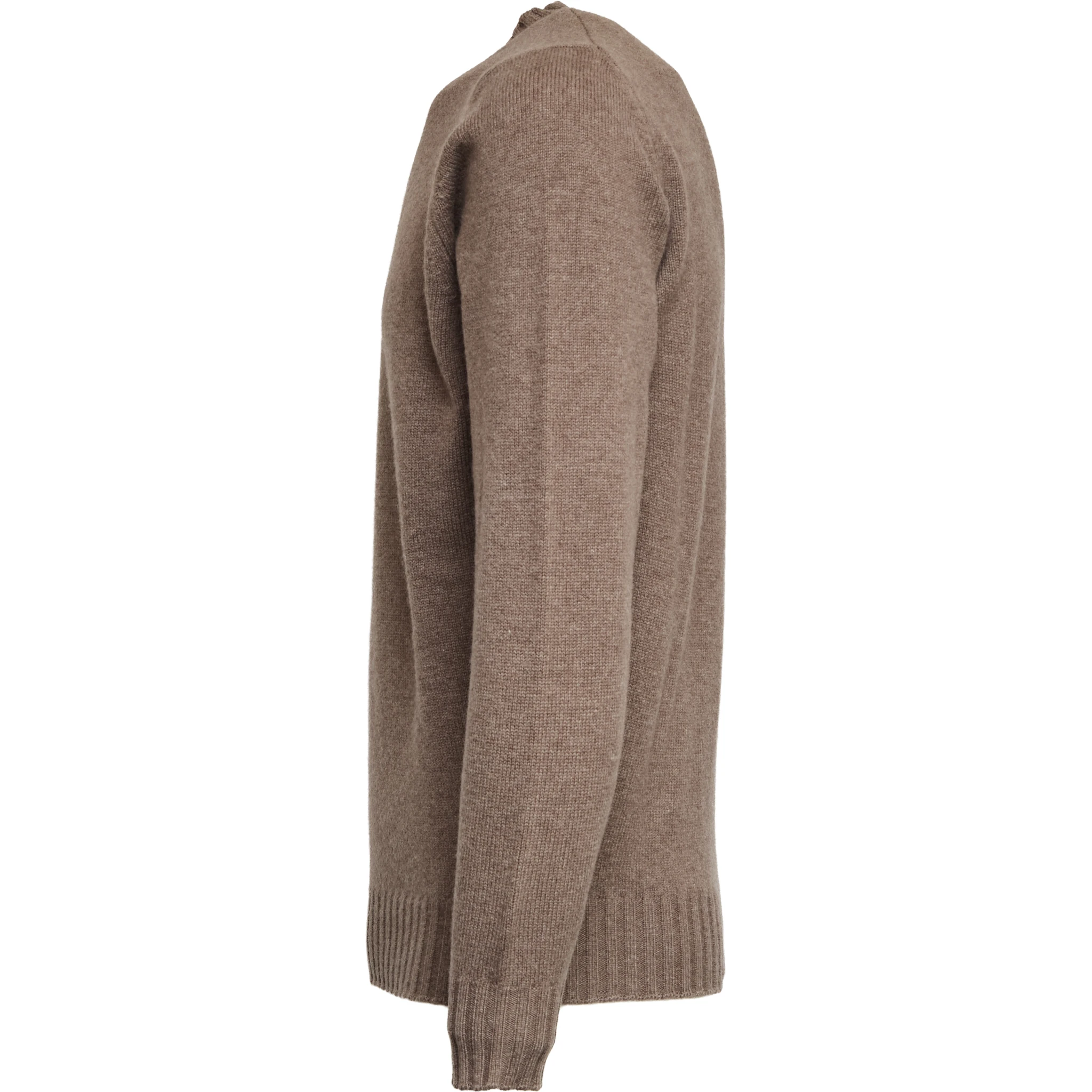 كنزة صوفية برقبة دائرية من الصوف والكشمير