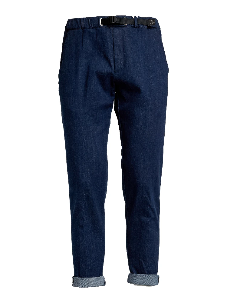 Pantaloni Lunghi In Denim Cimosato