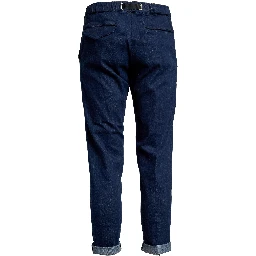 Pantaloni Lunghi In Denim Cimosato
