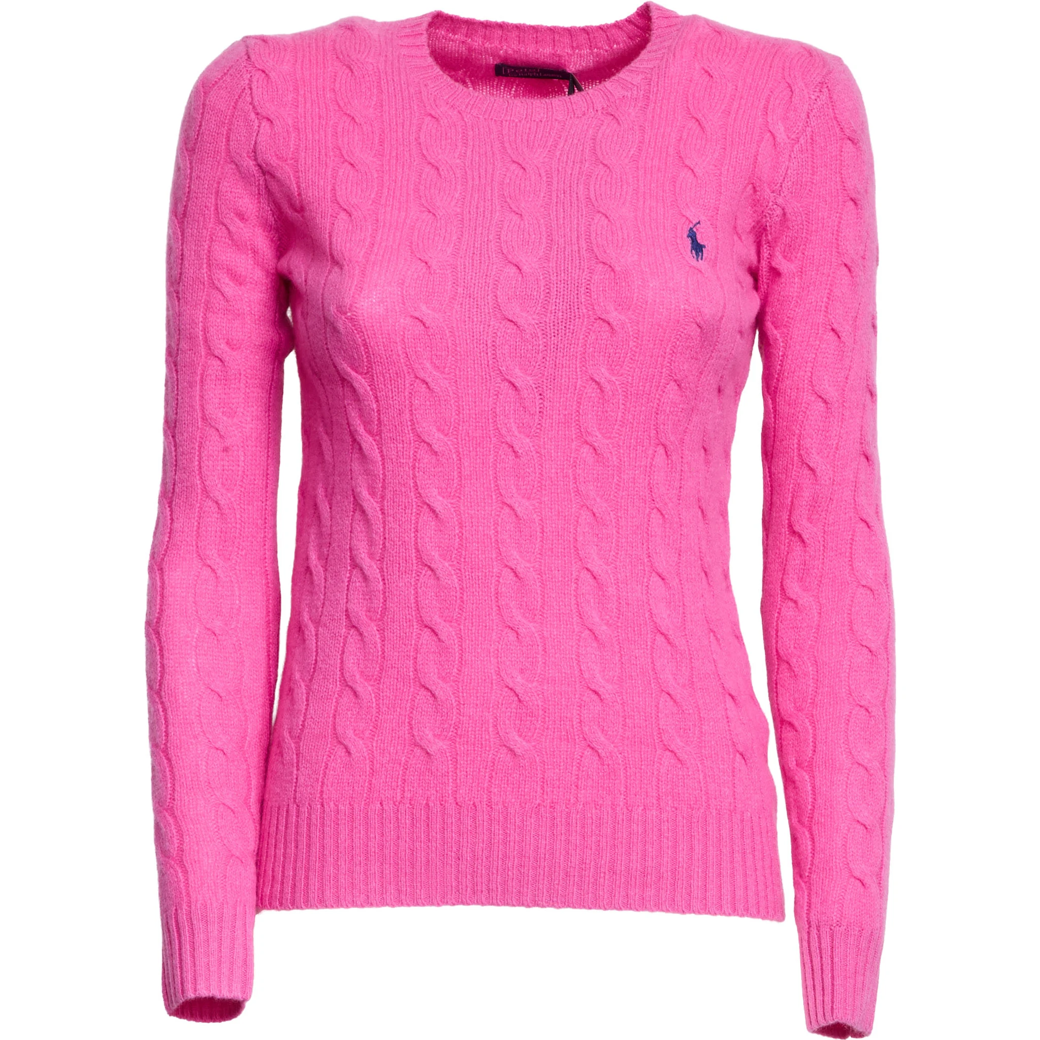 Maglia Girocollo A Trecce In Lana, Cashmere