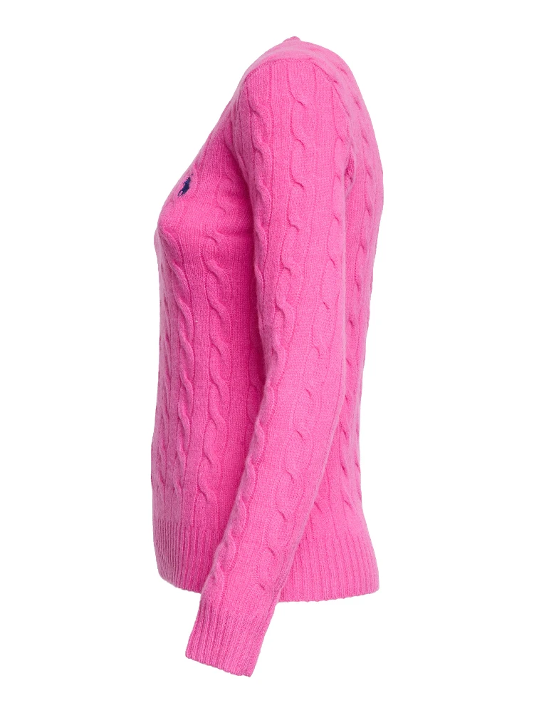 Maglia Girocollo A Trecce In Lana, Cashmere alternative