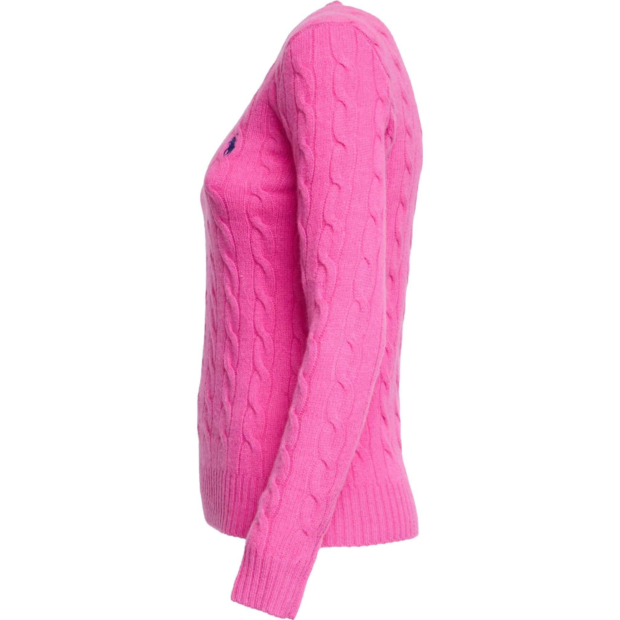 Maglia Girocollo A Trecce In Lana, Cashmere