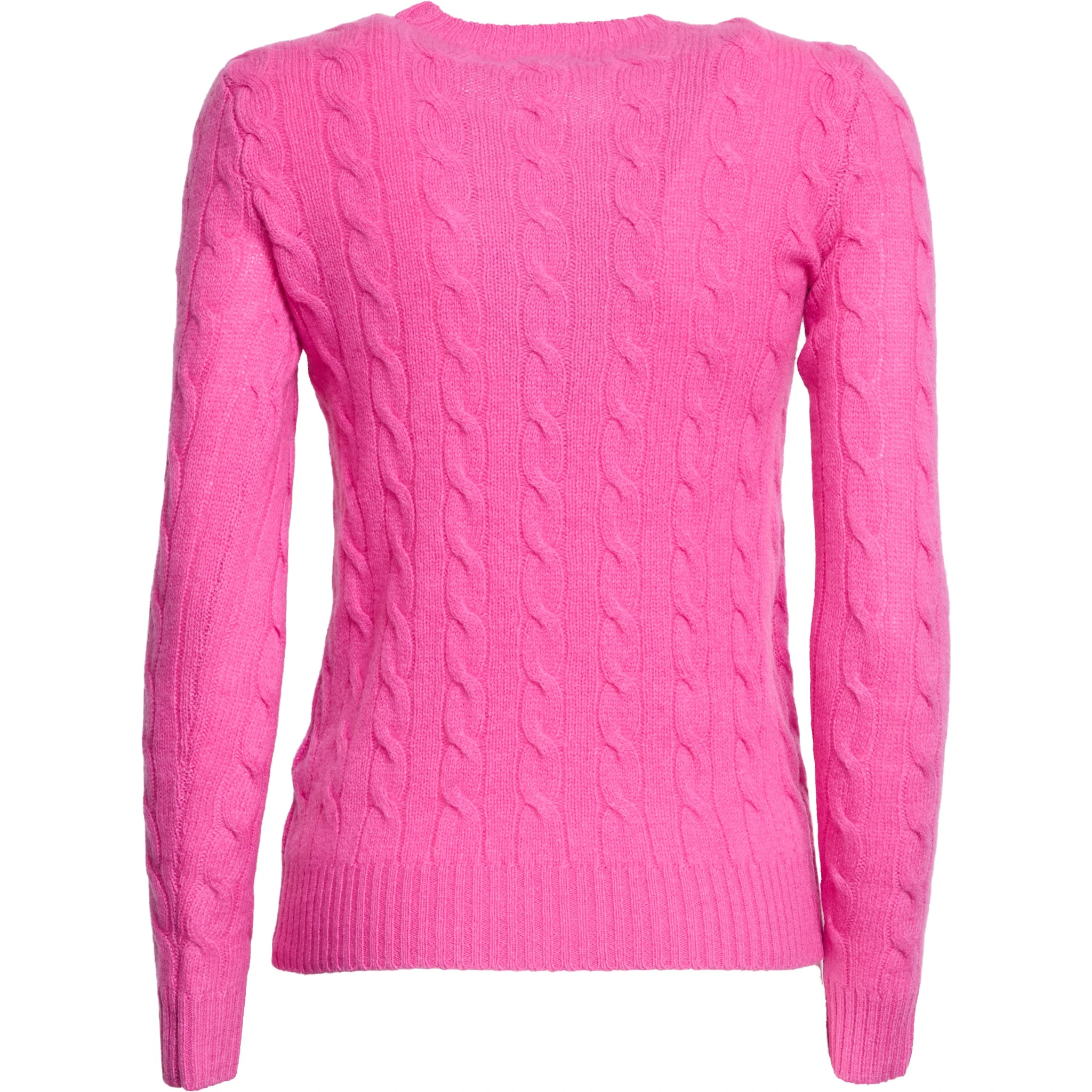 Maglia Girocollo A Trecce In Lana, Cashmere