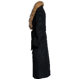 Cappotto Anatta Lungo Con Collo In Ecopelliccia