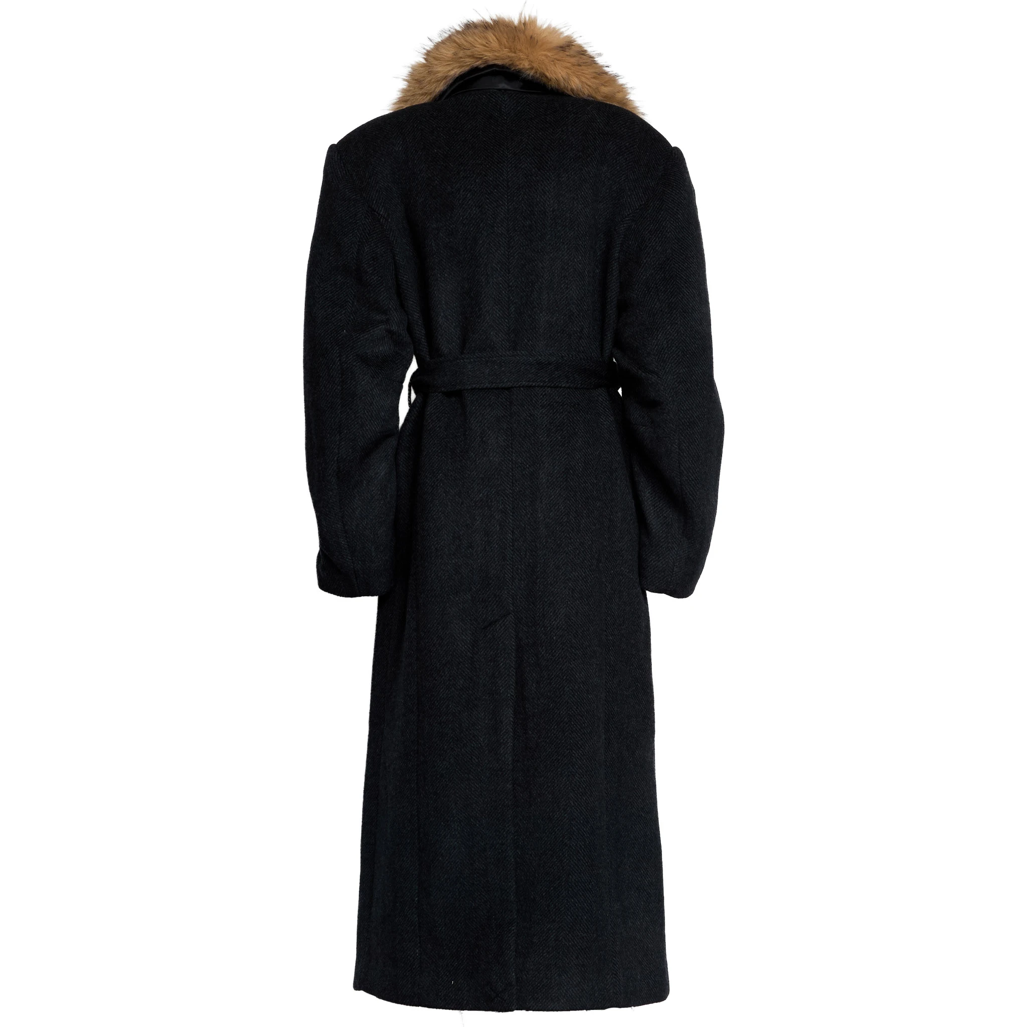 Cappotto Anatta Lungo Con Collo In Ecopelliccia