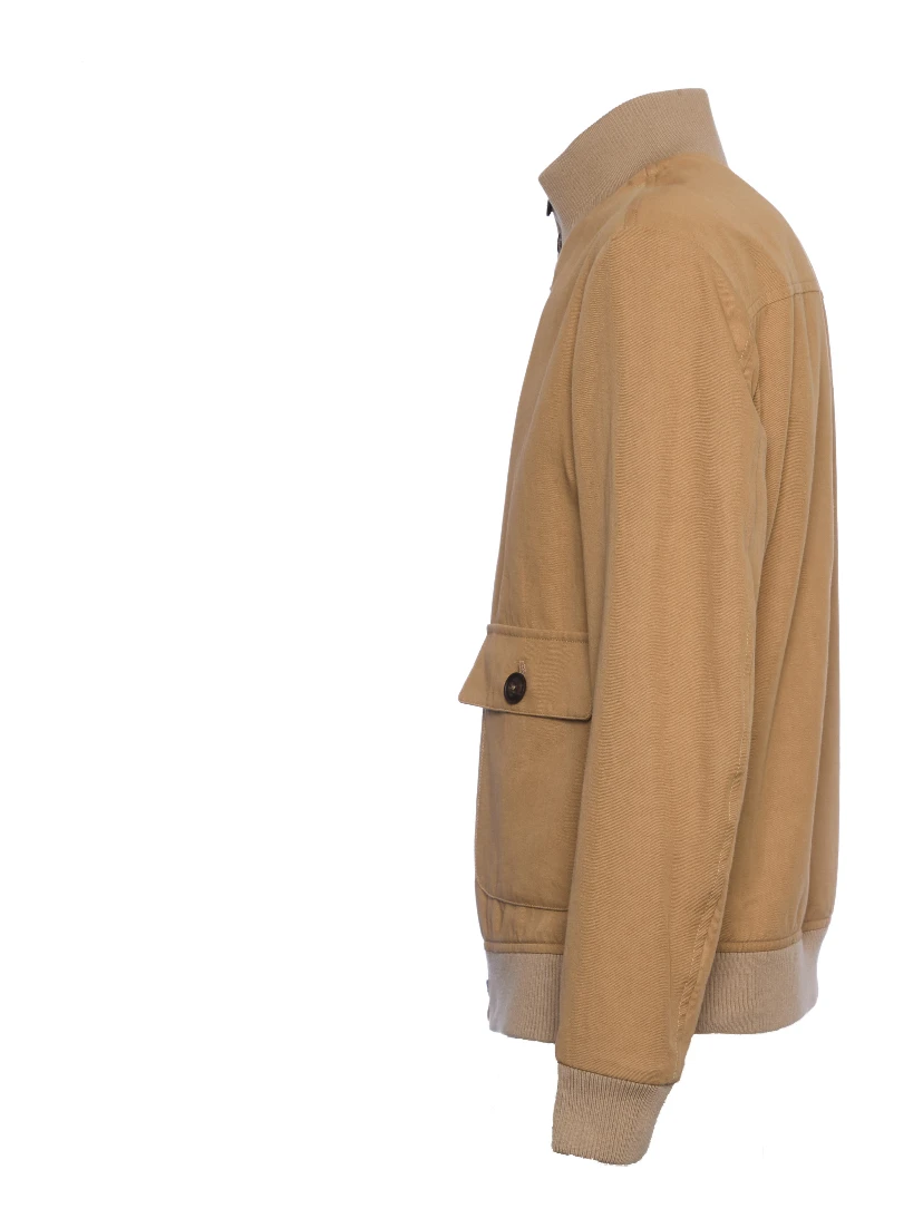 Bomber In Twill Di Cotone E Lino