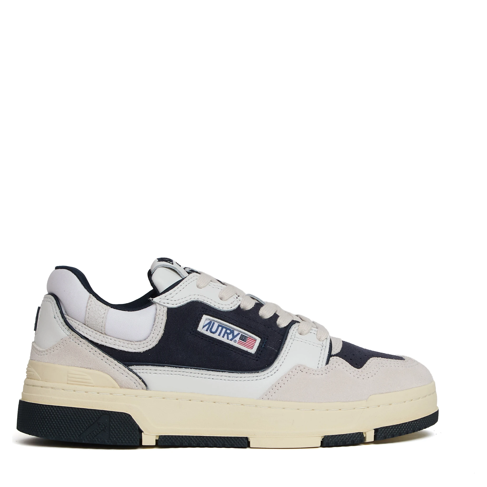 Sneakers CLC Low In Pelle E Suede Bianco, Space