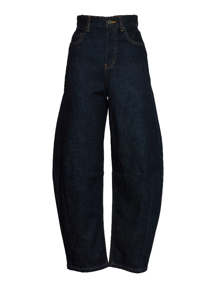 Indigo Barrel Leg Jeans