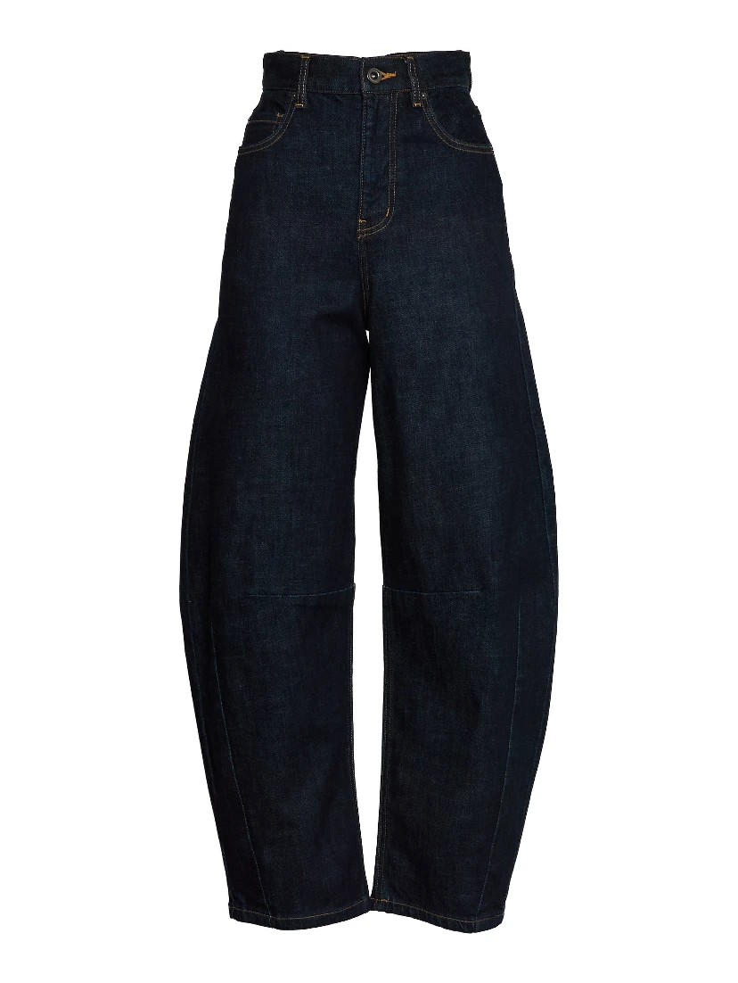 Indigo Barrel Leg Jeans