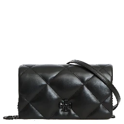 Borsa a portafoglio Kira diamond quilt catena verniciata a polvere