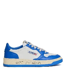 Sneakers Medalist Low Bianco, Palace Blue Con Lettering