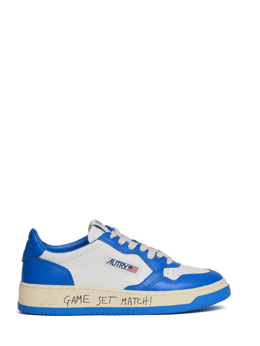 Sneakers Medalist Low Bianco, Palace Blue Con Lettering
