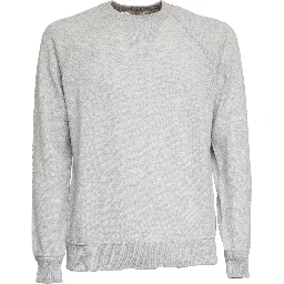 Maglia Felpa Girocollo Raglan In Lana, Cashmere