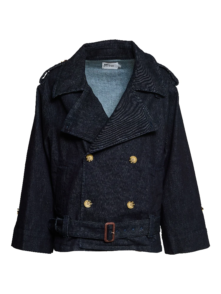 Denim Trench Jacket